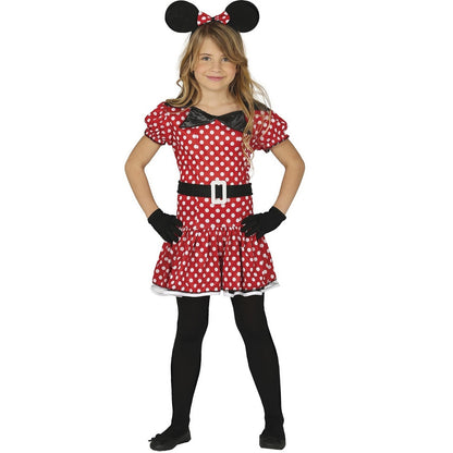 Red-Black - Front - Fiestas Guirca Girls Little Mouse Costume Set