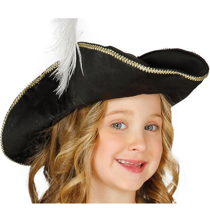 Black-White - Side - Fiestas Guirca Girls Captain Costume Set