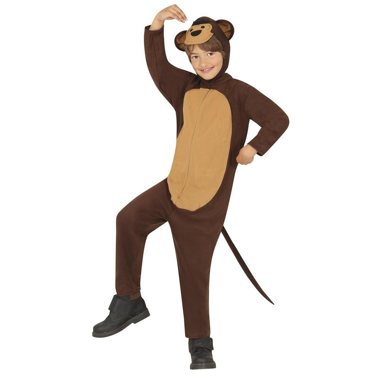 Brown - Front - Fiestas Guirca Childrens-Kids Little Monkey Costume