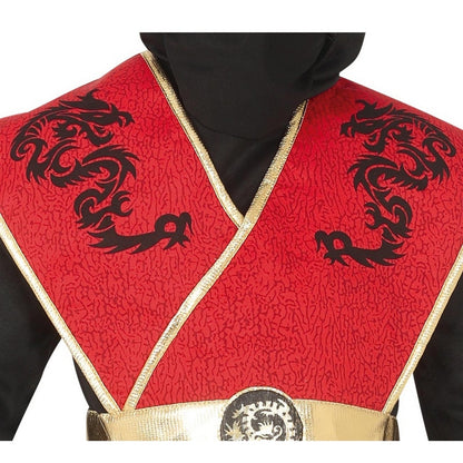 Red-Black - Side - Fiestas Guirca Childrens-Kids Ninja Costume Set