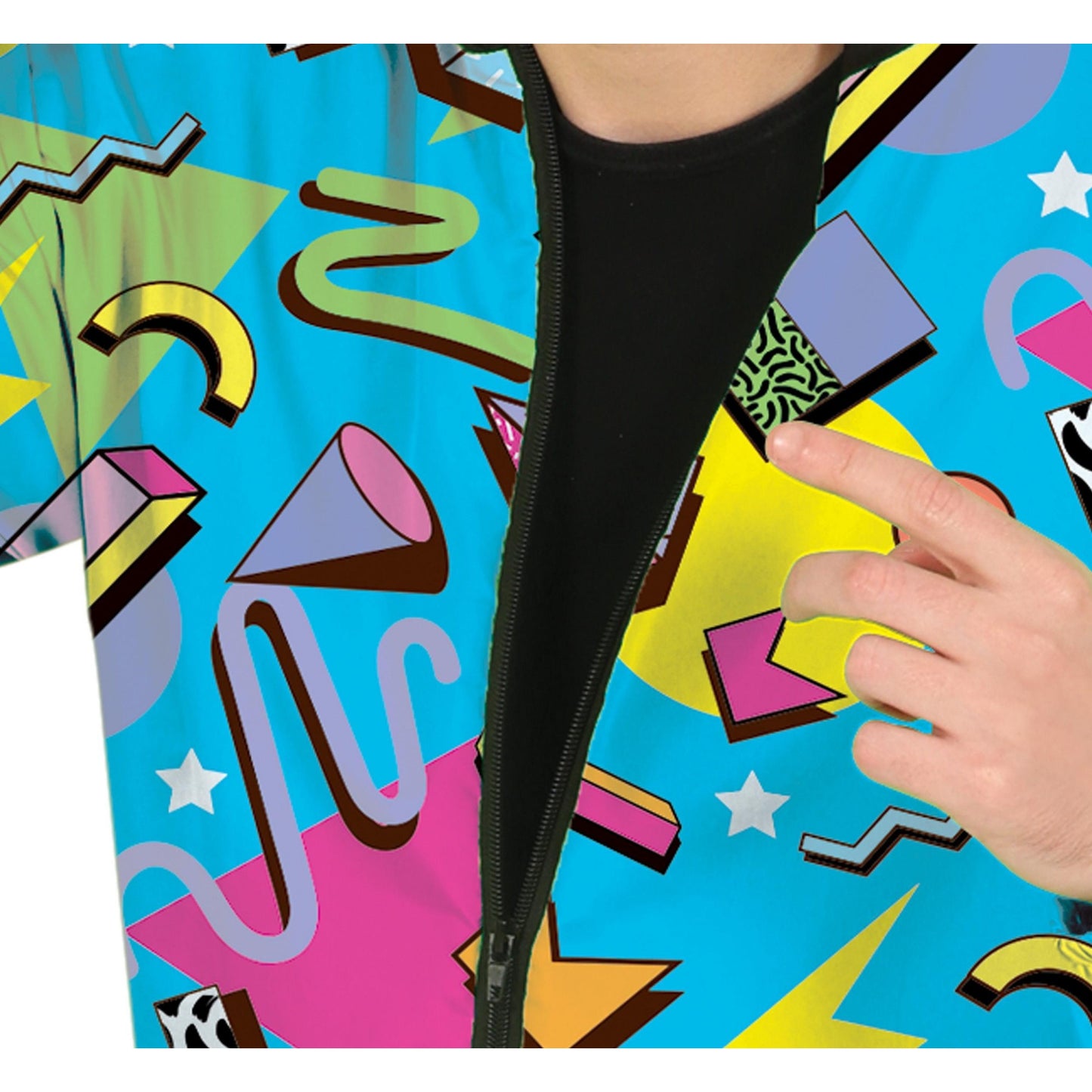 Blue-Multicoloured - Back - Fiestas Guirca Mens Abstract 80s Tracksuit