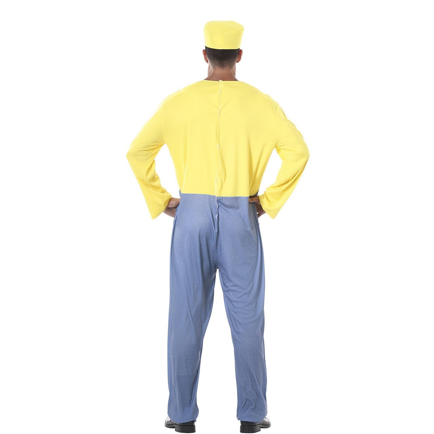 Yellow - Back - Fiestas Guirca Mens Helper Polyester Costume