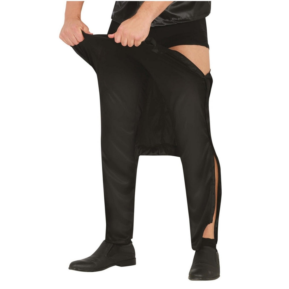 Black - Back - Fiestas Guirca Mens Tearaway Trousers
