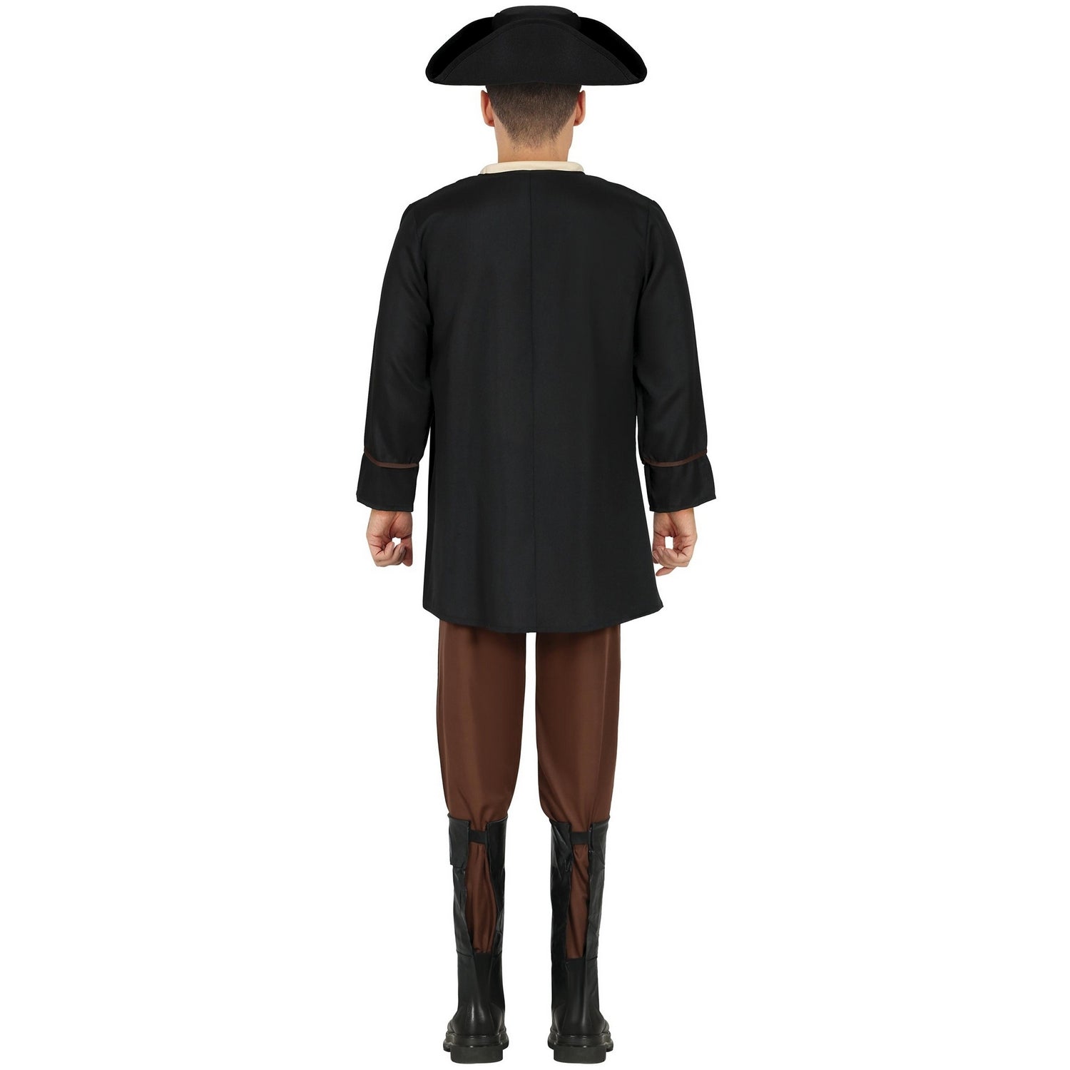 Black-Brown - Back - Fiestas Guirca Mens Pirate Costume Set