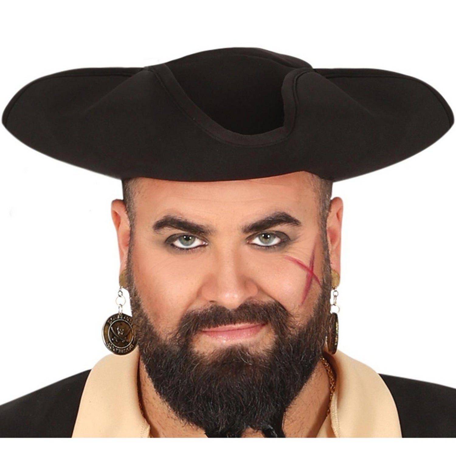 Black-Brown - Side - Fiestas Guirca Mens Pirate Costume Set