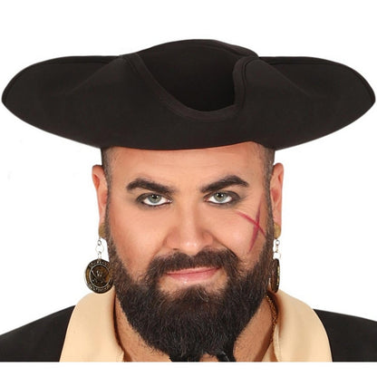 Black-Brown - Side - Fiestas Guirca Mens Pirate Costume Set