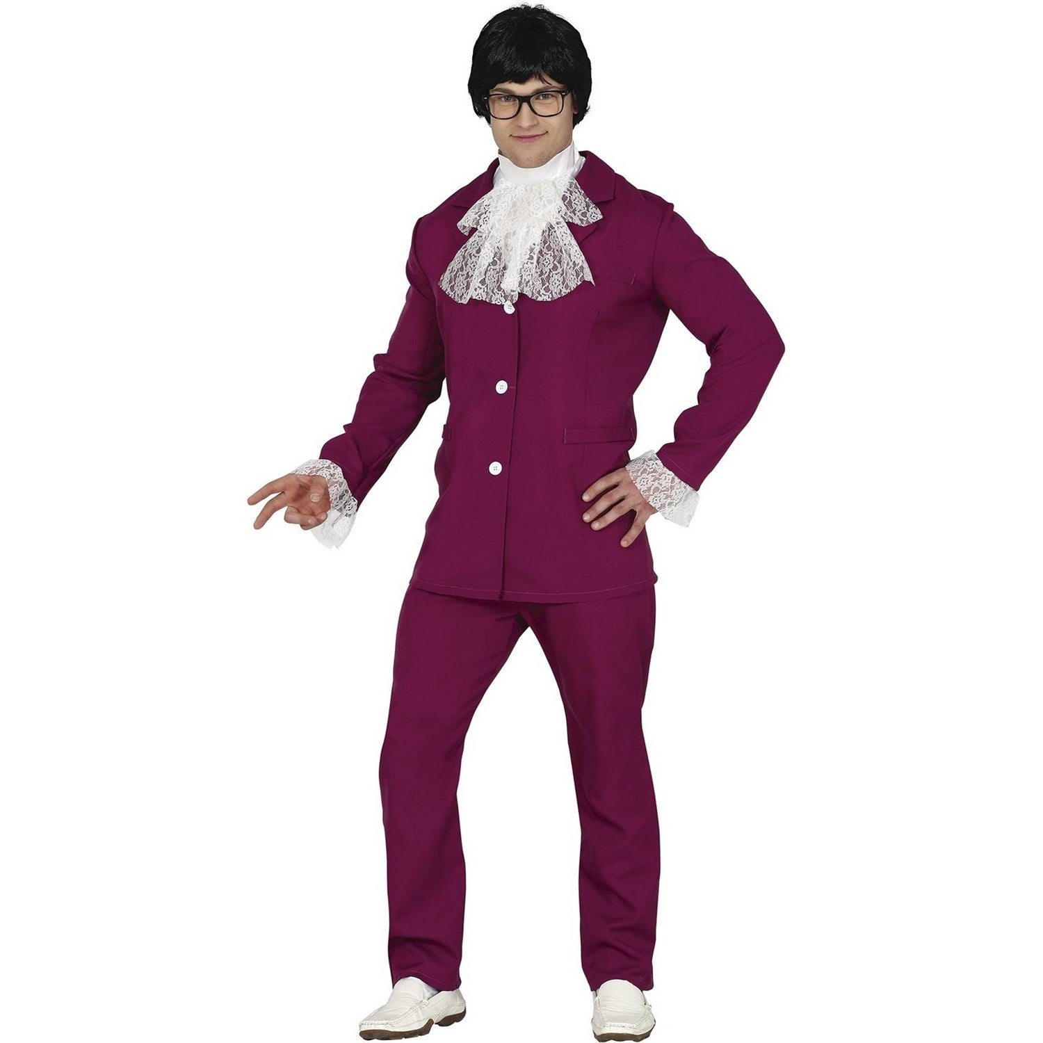 Burgundy - Front - Fiestas Guirca Mens Nerd Spy Costume Set