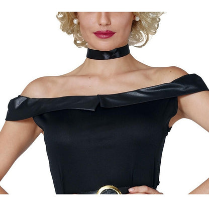 Black - Side - Fiestas Guirca Womens-Ladies Rock And Roll Costume Set