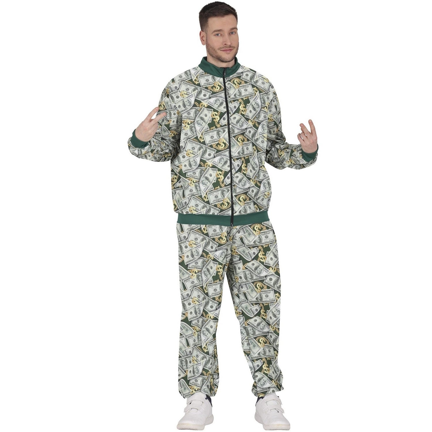 Green - Front - Fiestas Guirca Mens Mr Bills Tracksuit Set