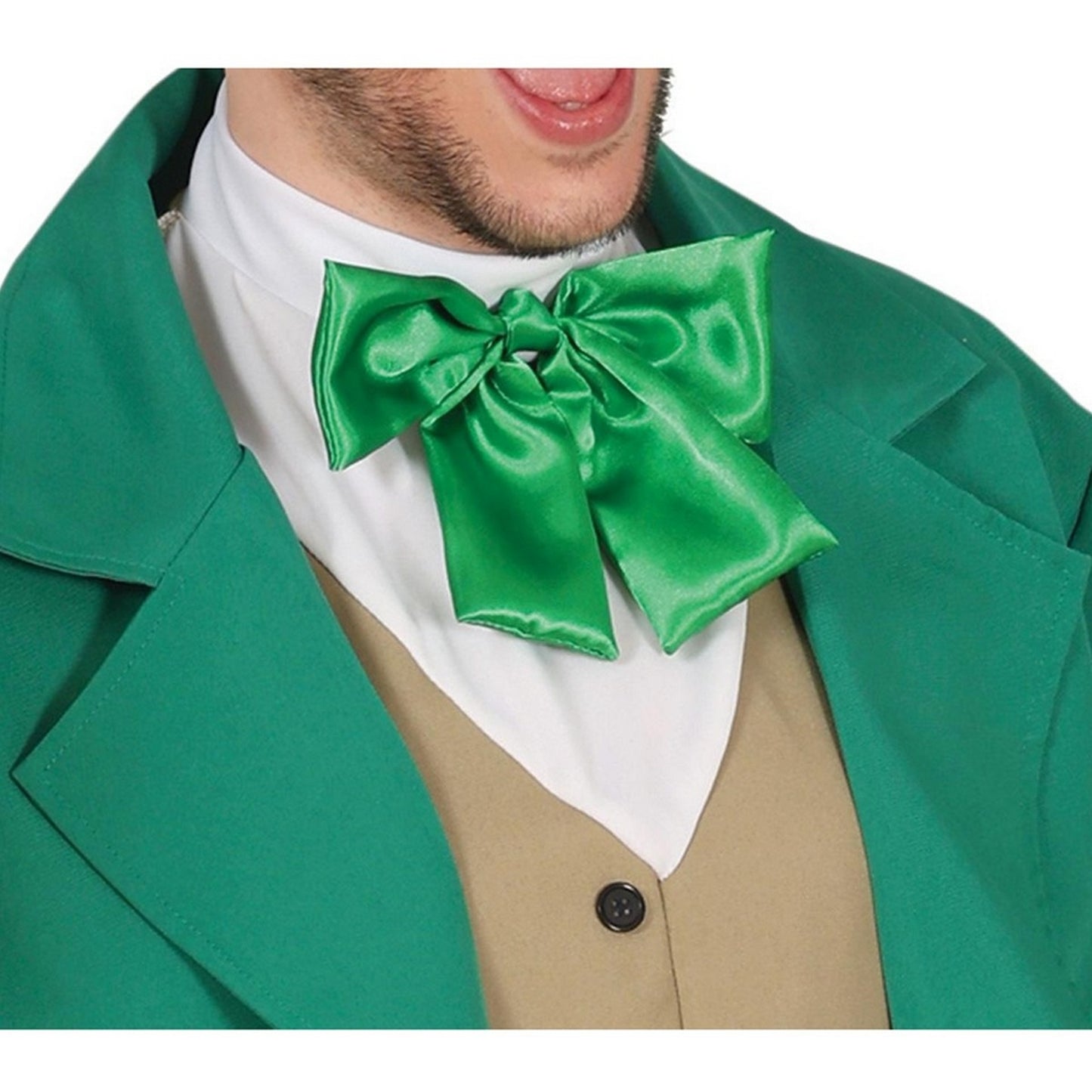 Green-White - Side - Fiestas Guirca Mens Mr Patrick Costume Set