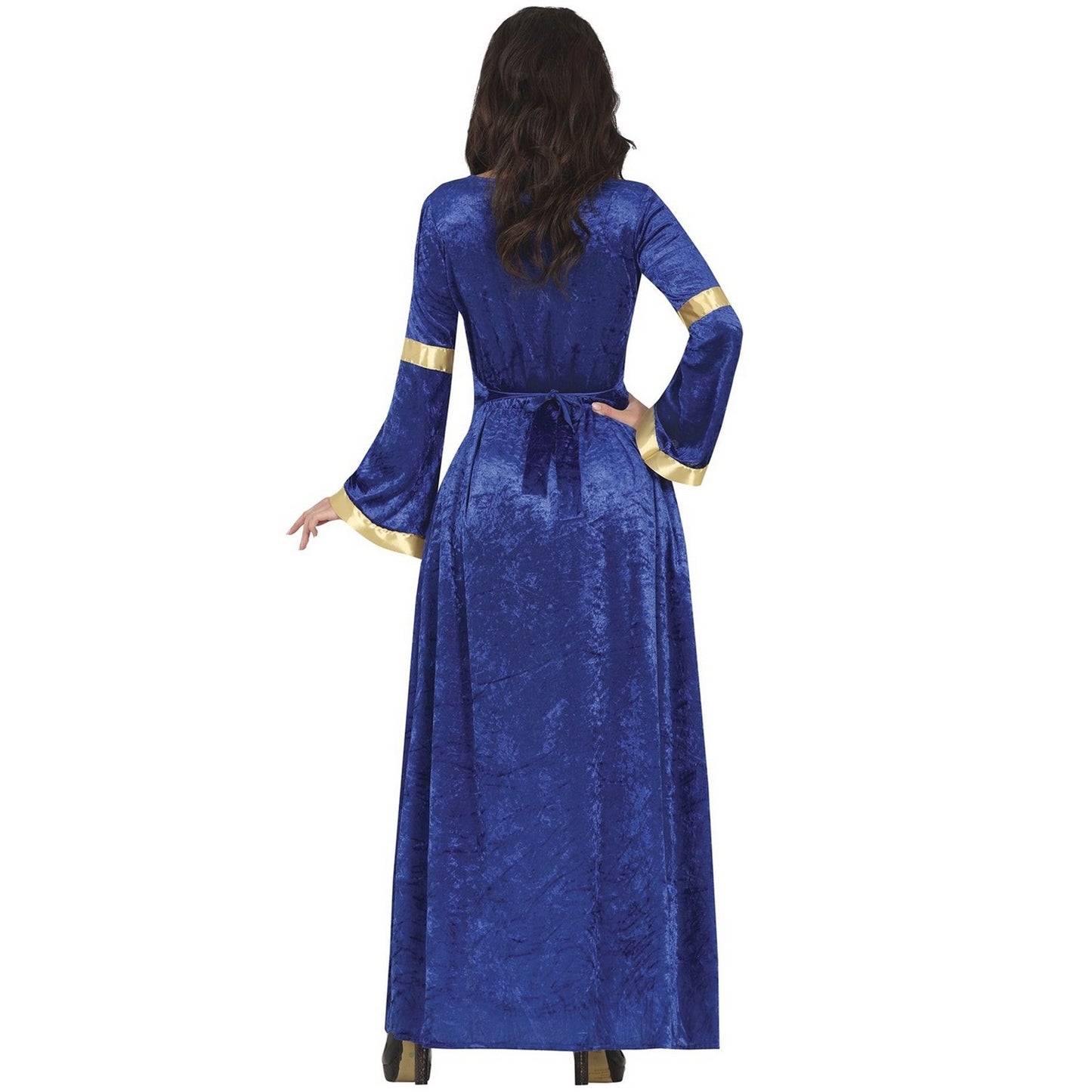 Blue-Gold - Back - Fiestas Guirca Womens-Ladies Medieval Costume