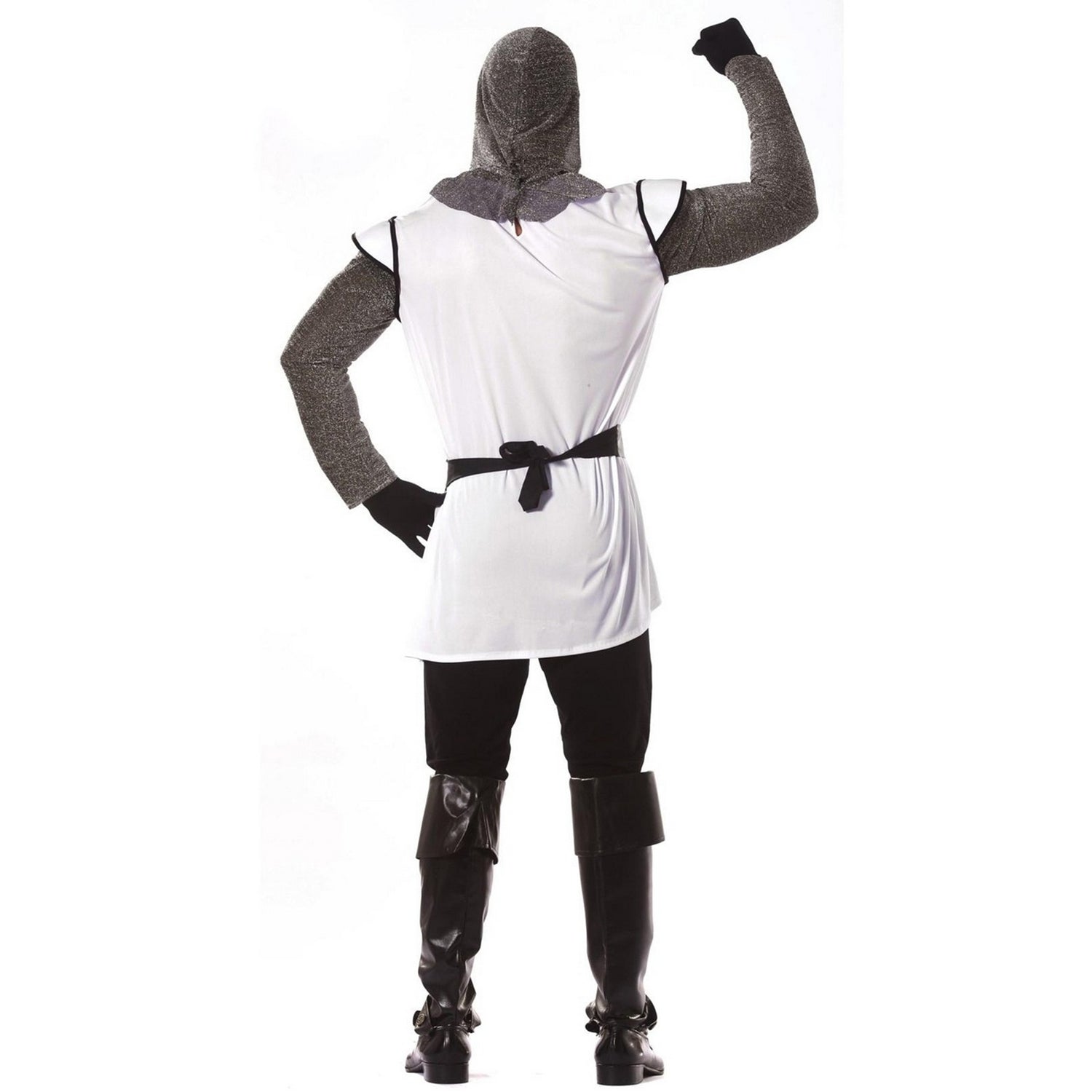 White-Black - Back - Fiestas Guirca Mens Medieval Knight Costume
