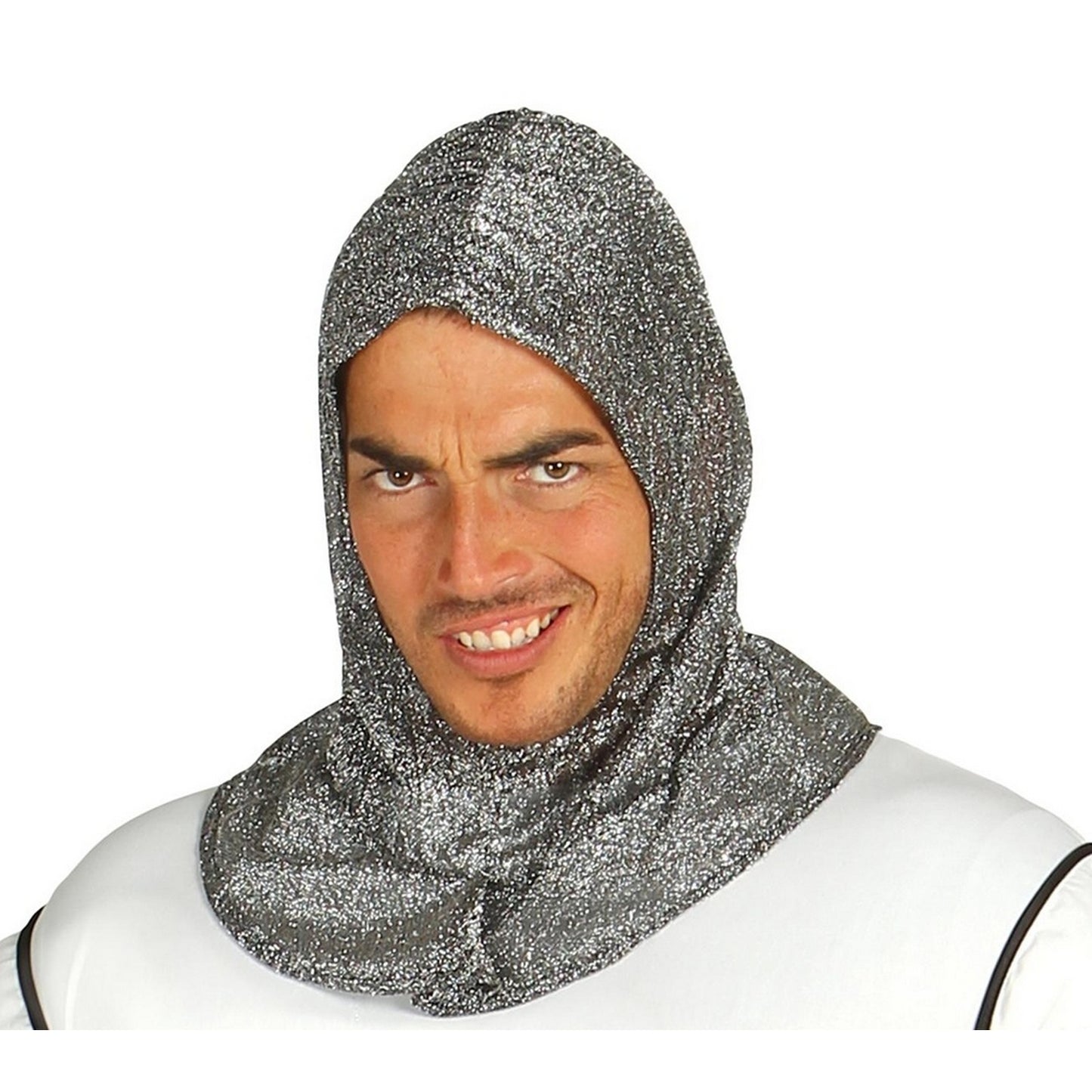 White-Black - Side - Fiestas Guirca Mens Medieval Knight Costume