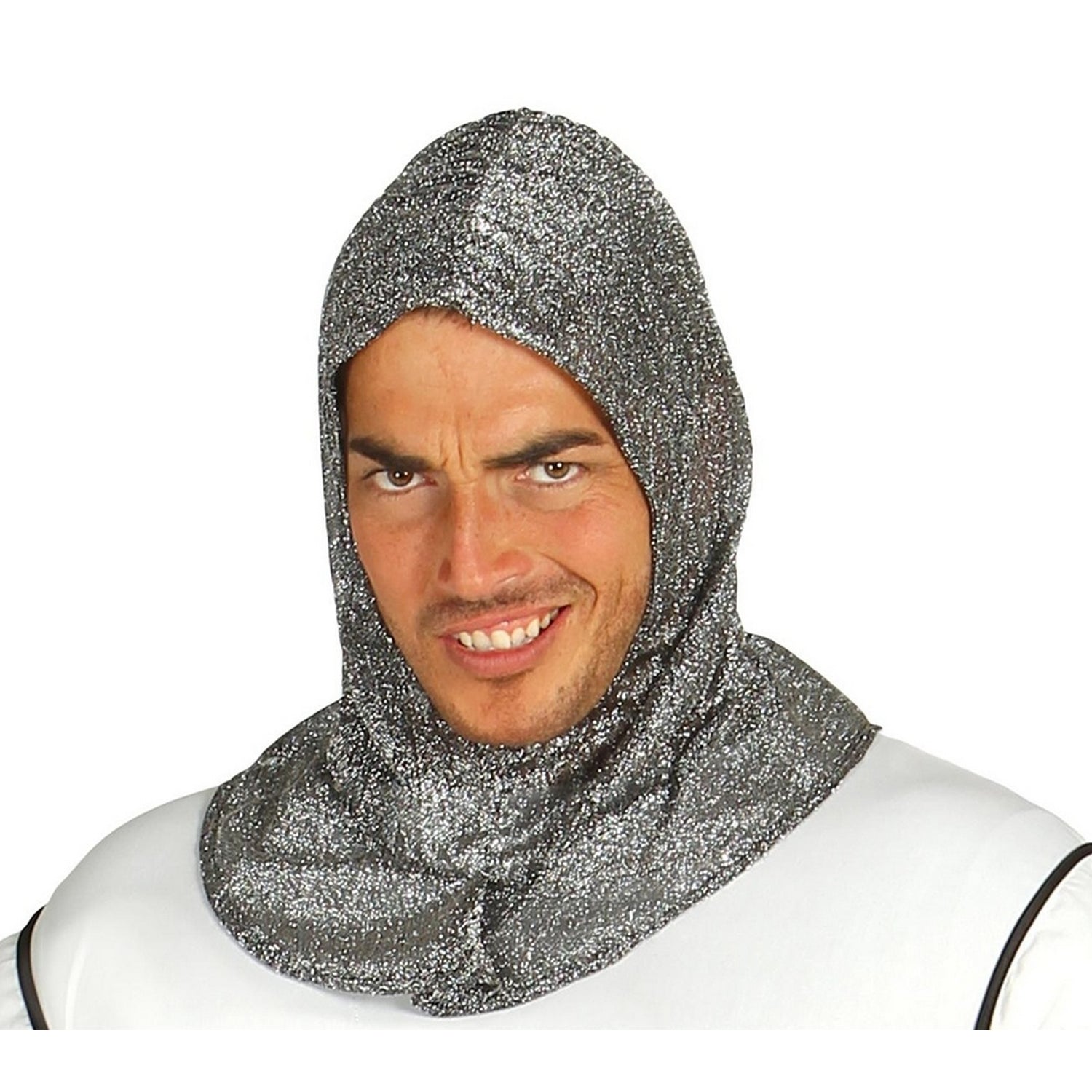 White-Black - Side - Fiestas Guirca Mens Medieval Knight Costume