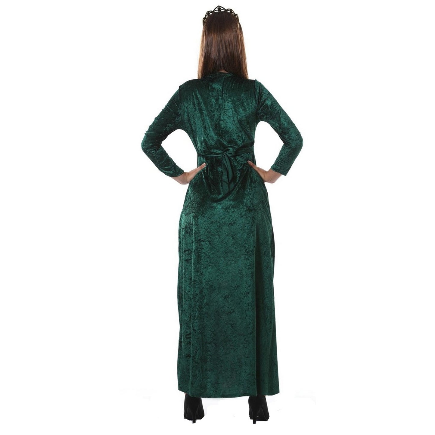 Green-Beige - Back - Fiestas Guirca Womens-Ladies Medieval Queen Costume Dress