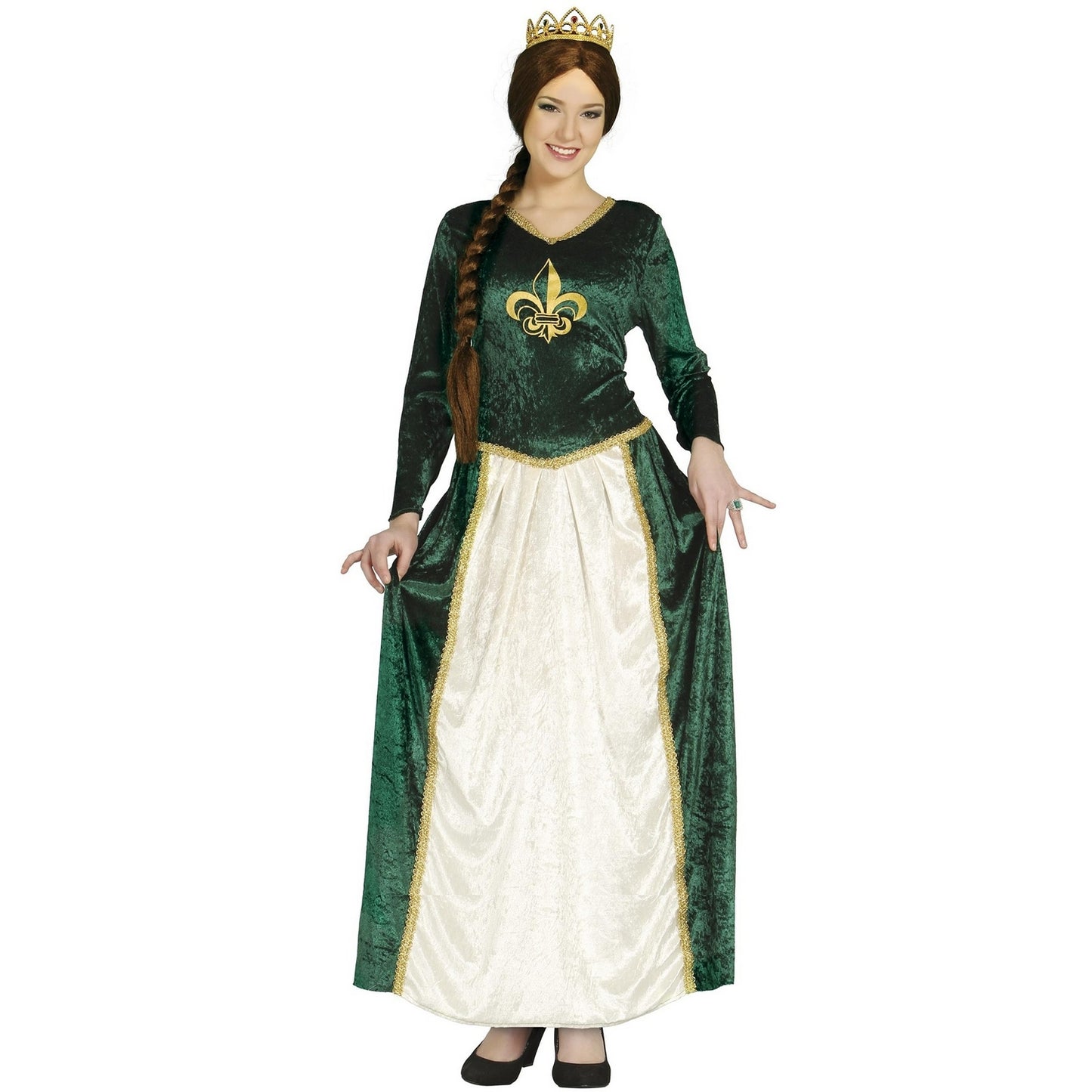 Green-Beige - Front - Fiestas Guirca Womens-Ladies Medieval Queen Costume Dress