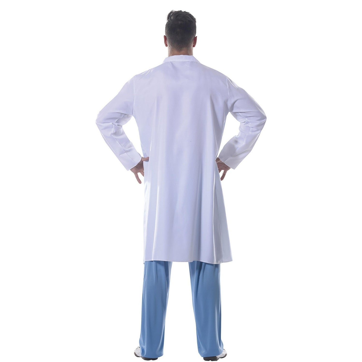 White-Blue - Back - Fiestas Guirca Mens Doctor Costume Set
