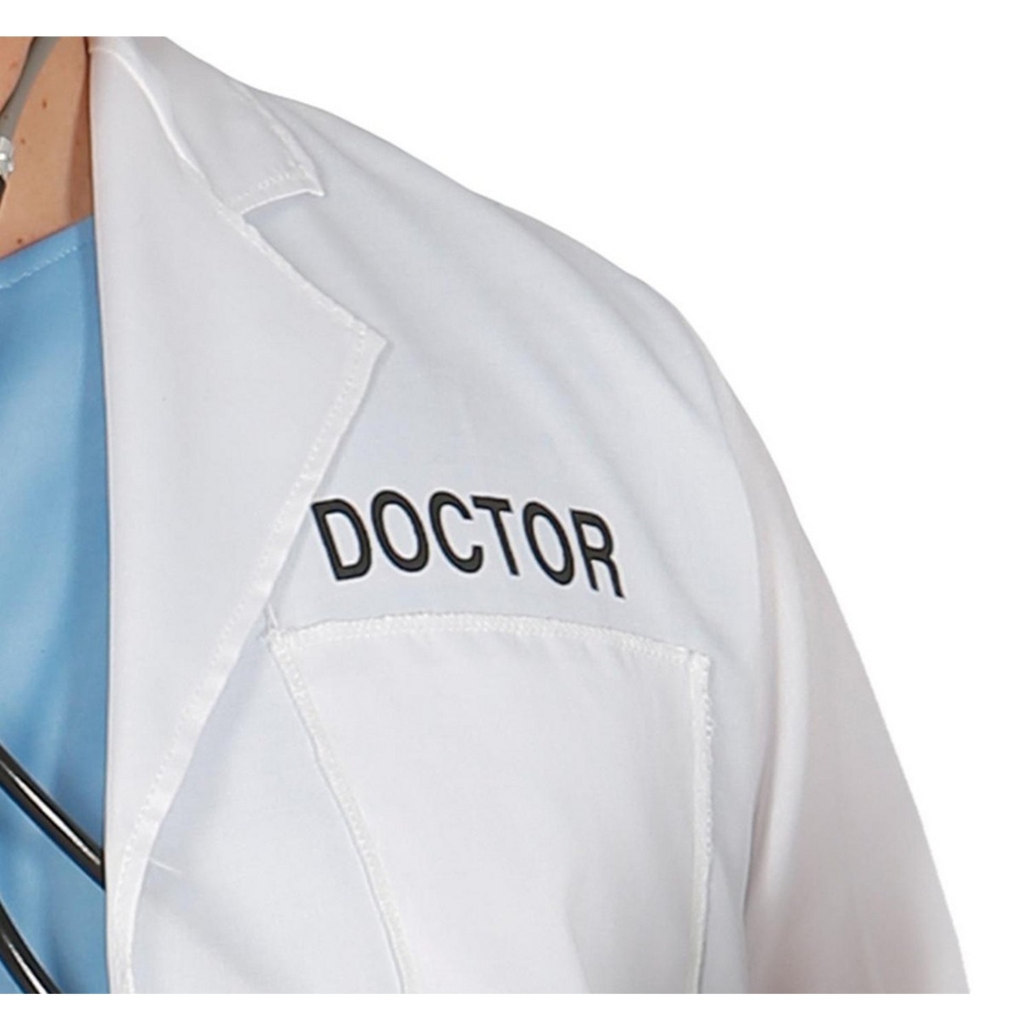 White-Blue - Side - Fiestas Guirca Mens Doctor Costume Set