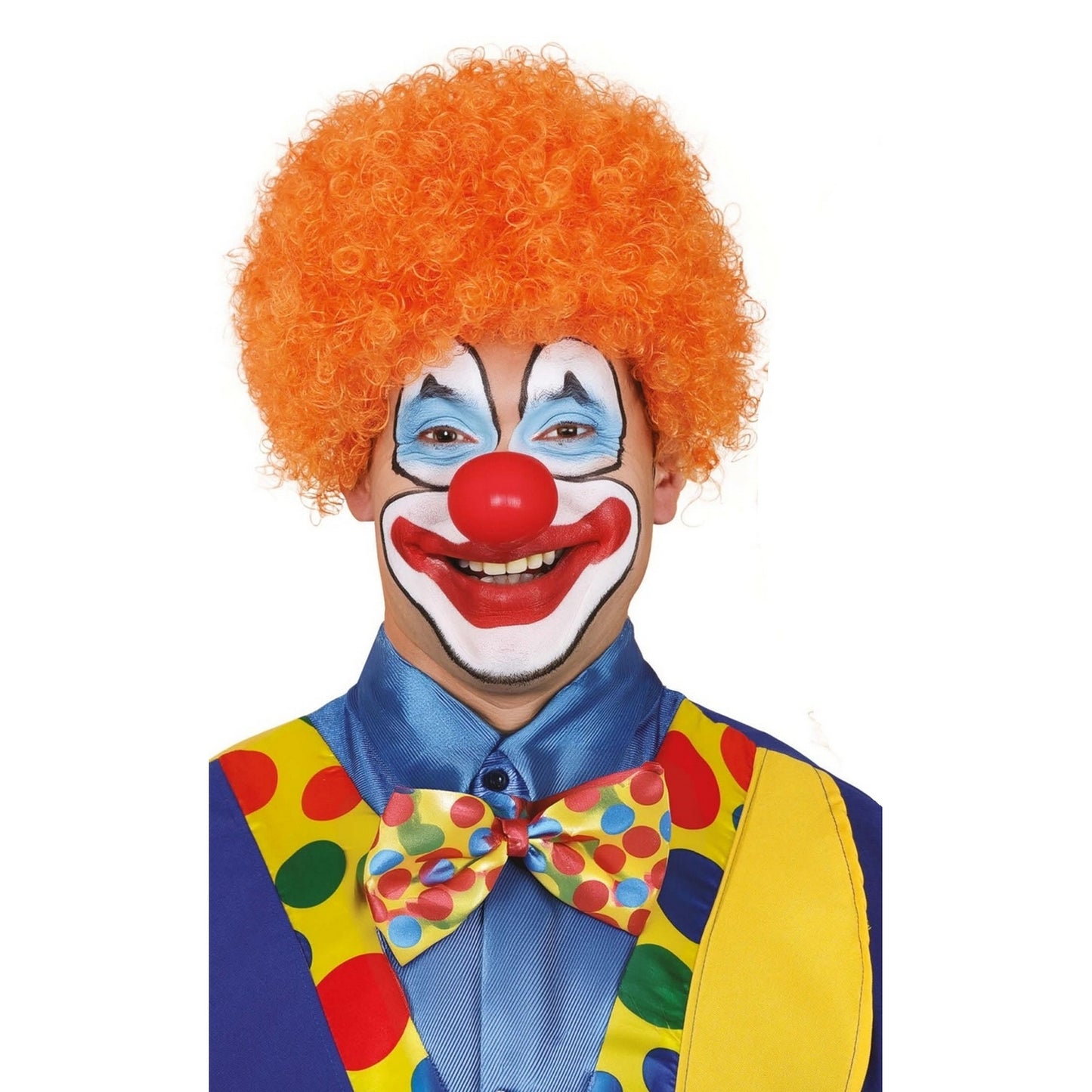 Orange - Back - Fiestas Guirca Curly Clown Wig