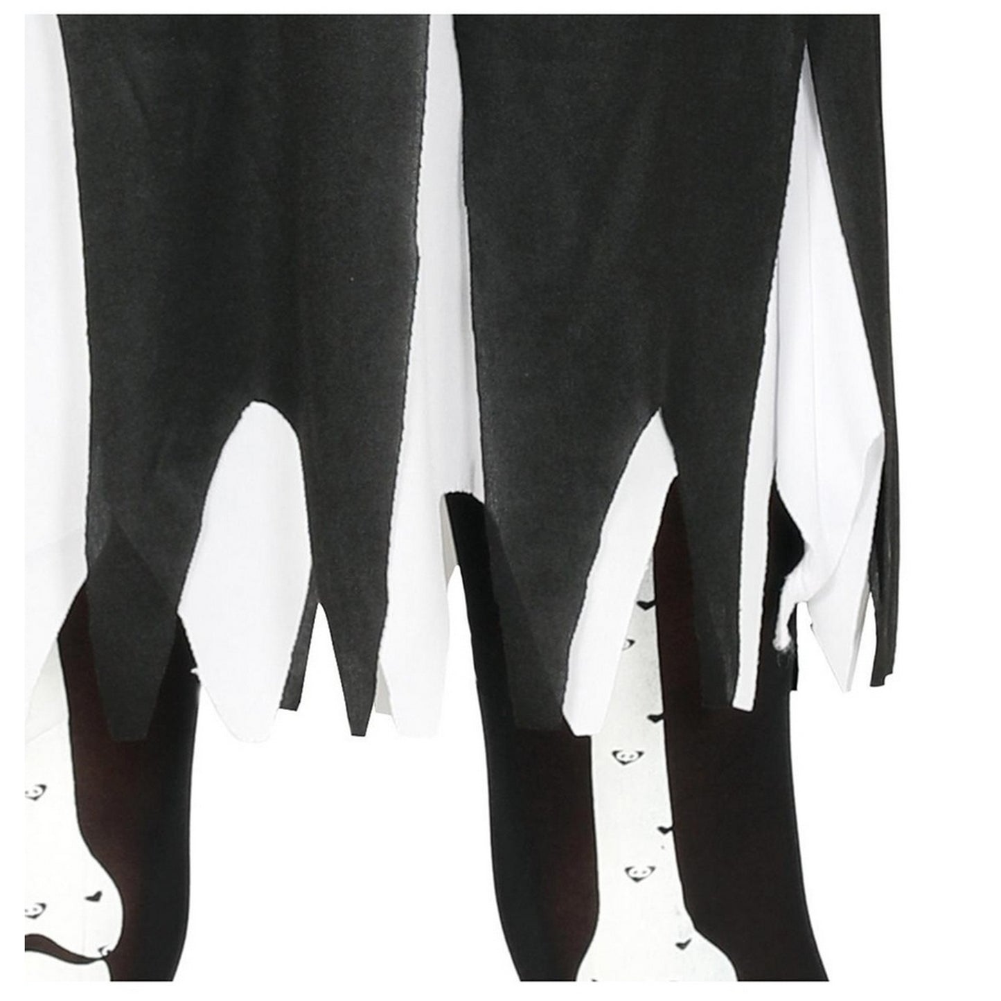 Black-White - Side - Fiestas Guirca Girls Skeleton Costume