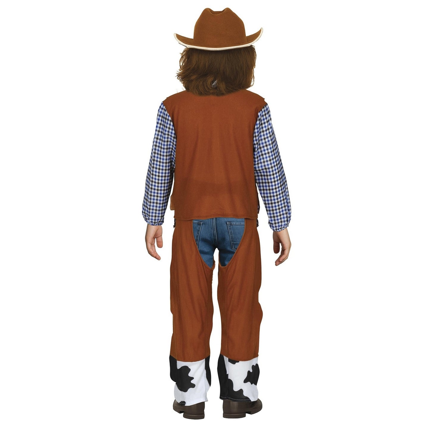 Blue-Brown - Back - Fiestas Guirca Boys Cowboy Costume Set