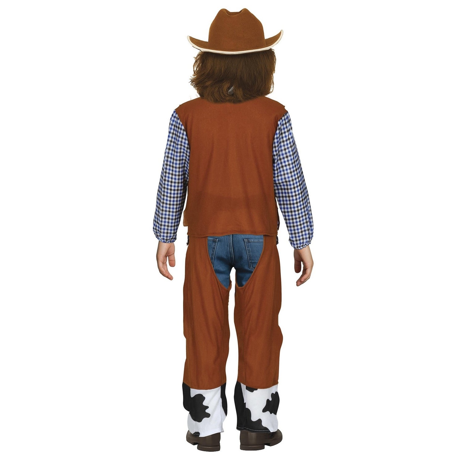 Blue-Brown - Back - Fiestas Guirca Boys Cowboy Costume Set
