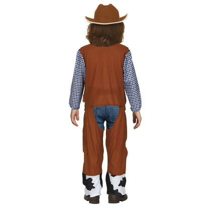 Blue-Brown - Back - Fiestas Guirca Boys Cowboy Costume Set