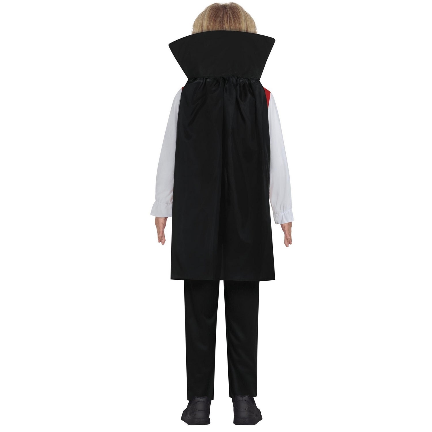 Red-Black - Back - Fiestas Guirca Childrens-Kids Vampire Costume Set
