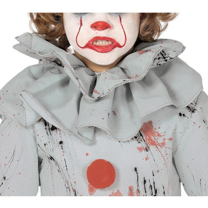 Grey-Red - Back - Fiestas Guirca Childrens-Kids Clown Costume Set
