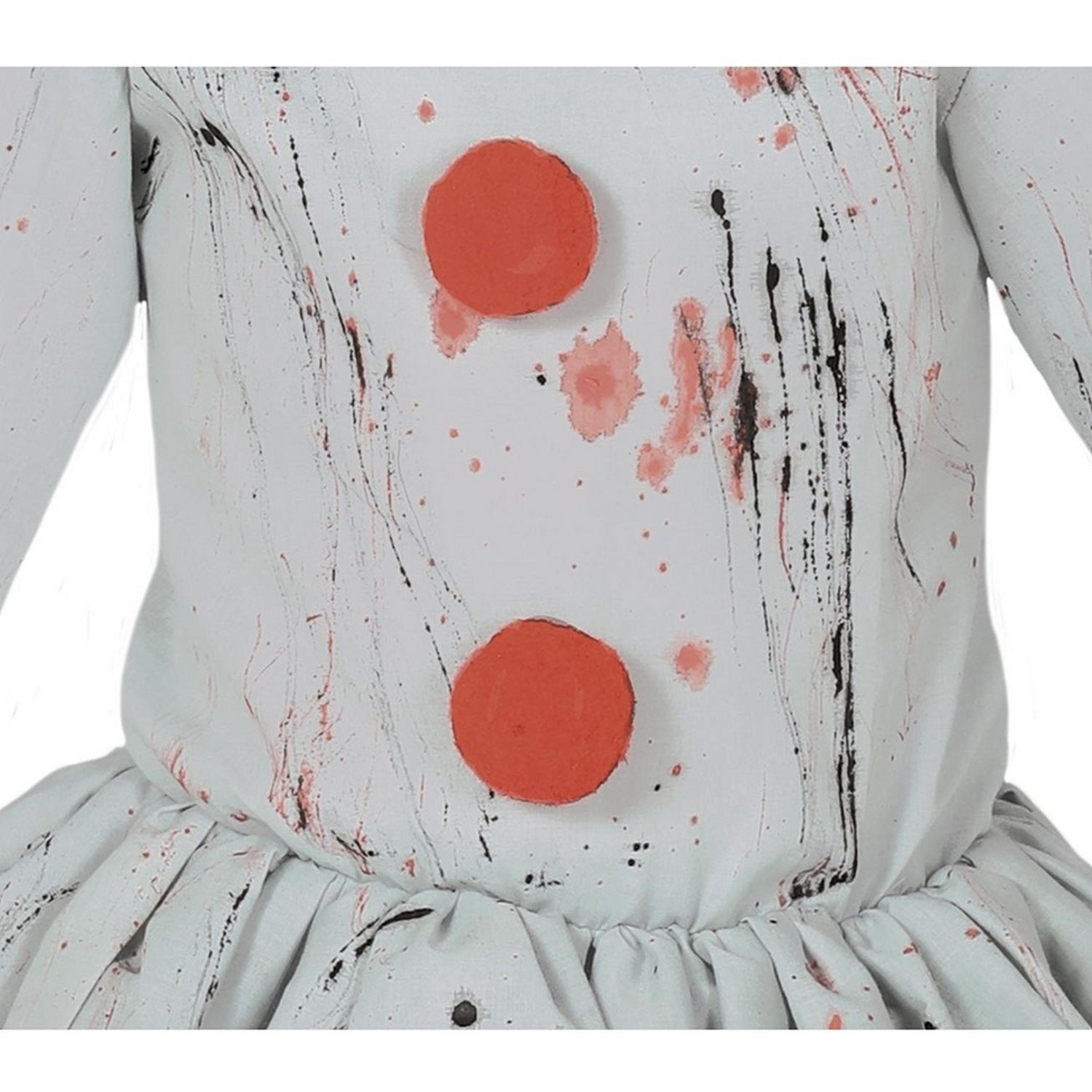 Grey-Red - Side - Fiestas Guirca Childrens-Kids Clown Costume Set
