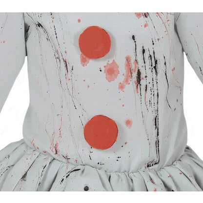 Grey-Red - Side - Fiestas Guirca Childrens-Kids Clown Costume Set