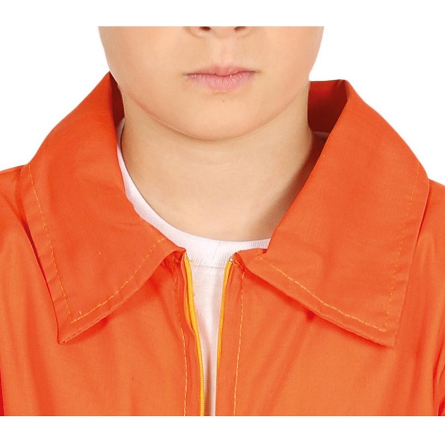 Orange - Side - Fiestas Guirca Childrens-Kids Prisoner Costume