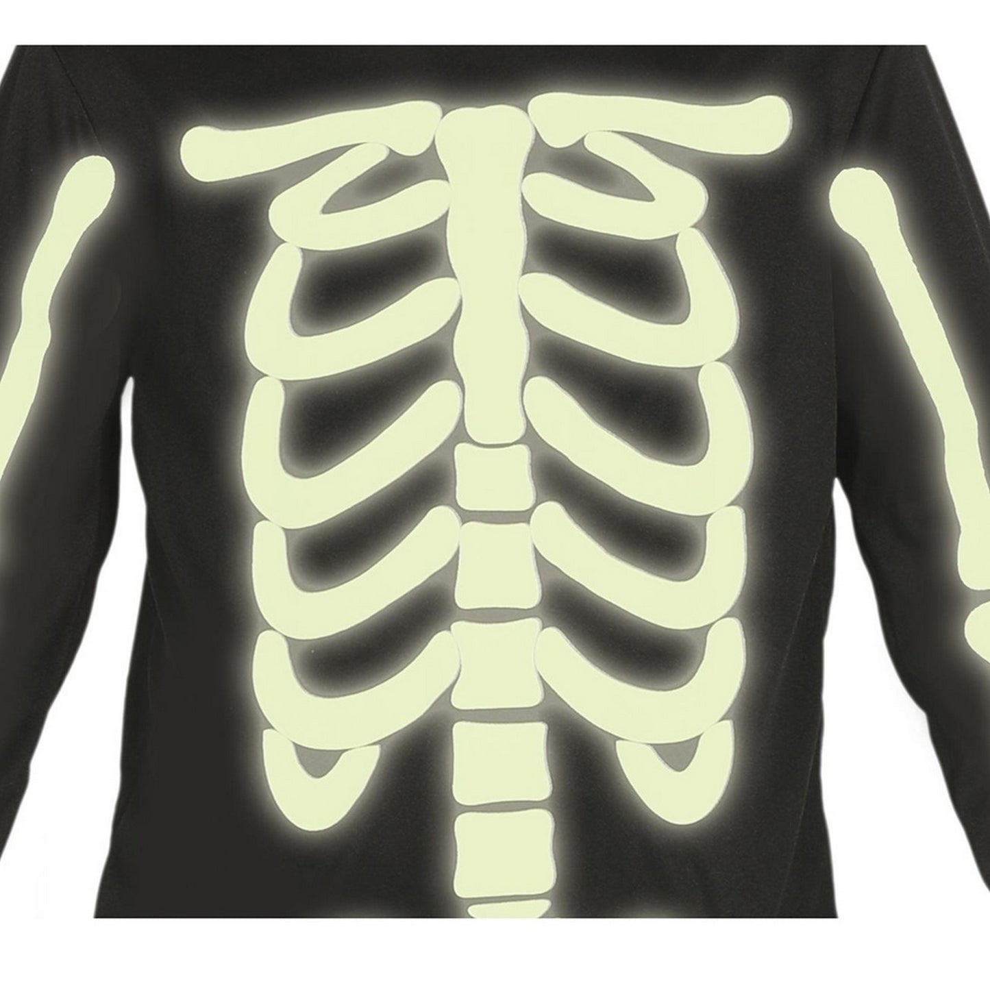 Black - Back - Fiestas Guirca Childrens-Kids Skeleton Glow In The Dark Costume Set