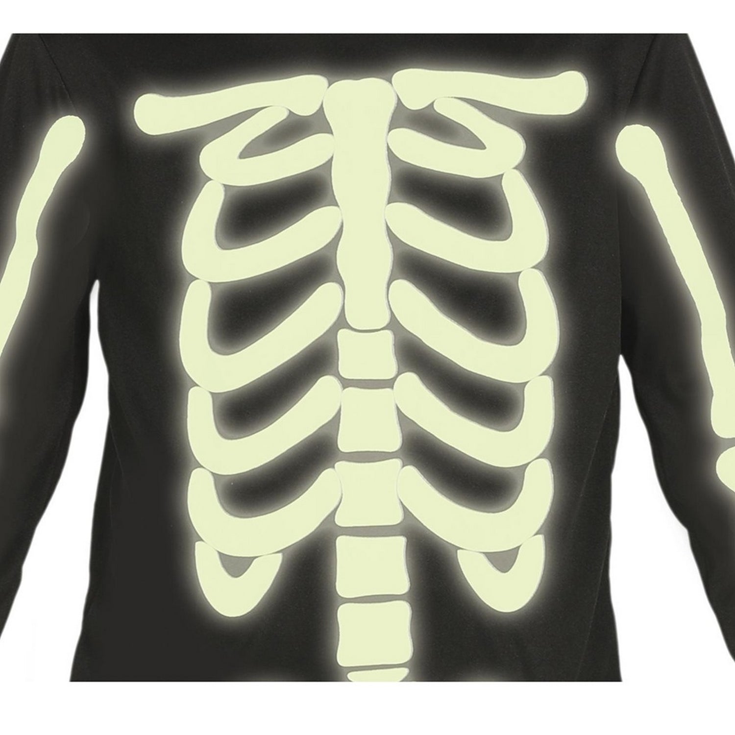 Black - Back - Fiestas Guirca Childrens-Kids Skeleton Glow In The Dark Costume Set