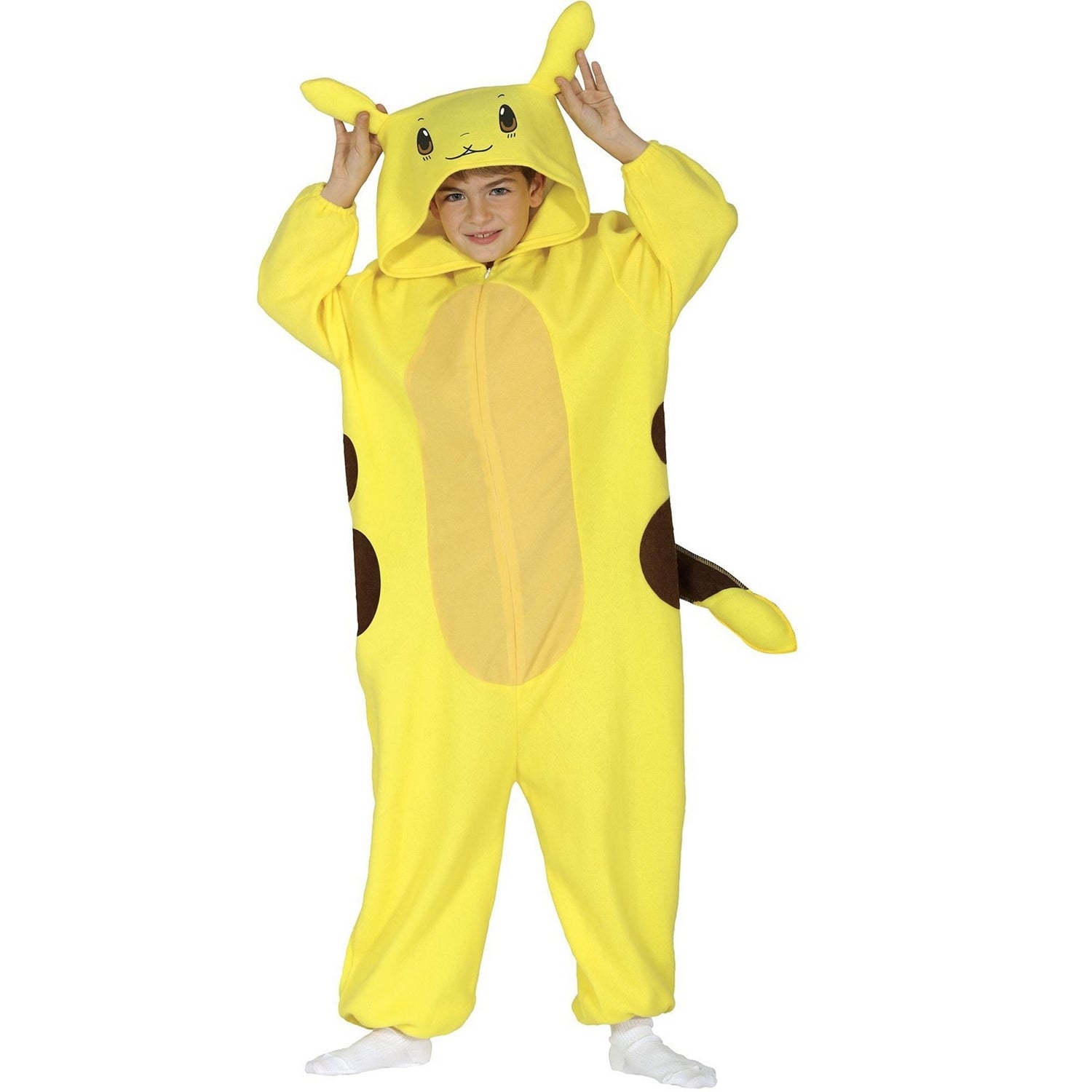 Yellow-Brown - Front - Fiestas Guirca Childrens-Kids Electric Chinchilla Costume Set