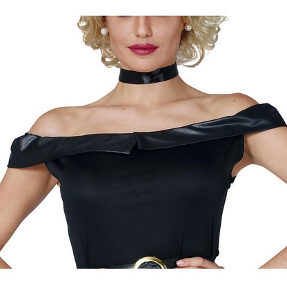 Black - Side - Fiestas Guirca Womens-Ladies Rock And Roll Retro Costume Set