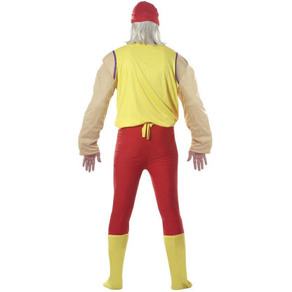 Yellow-Red - Back - Fiestas Guirca Wrestler Costume