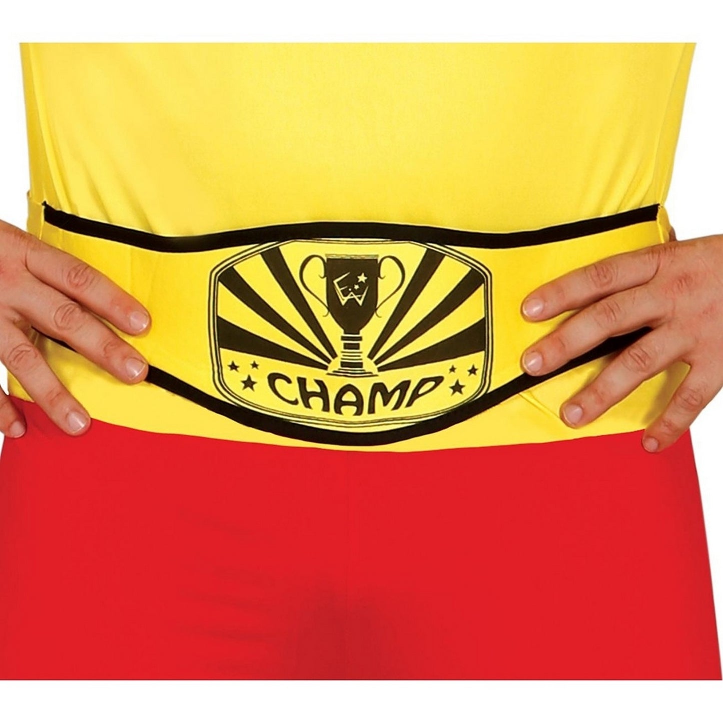 Yellow-Red - Side - Fiestas Guirca Wrestler Costume