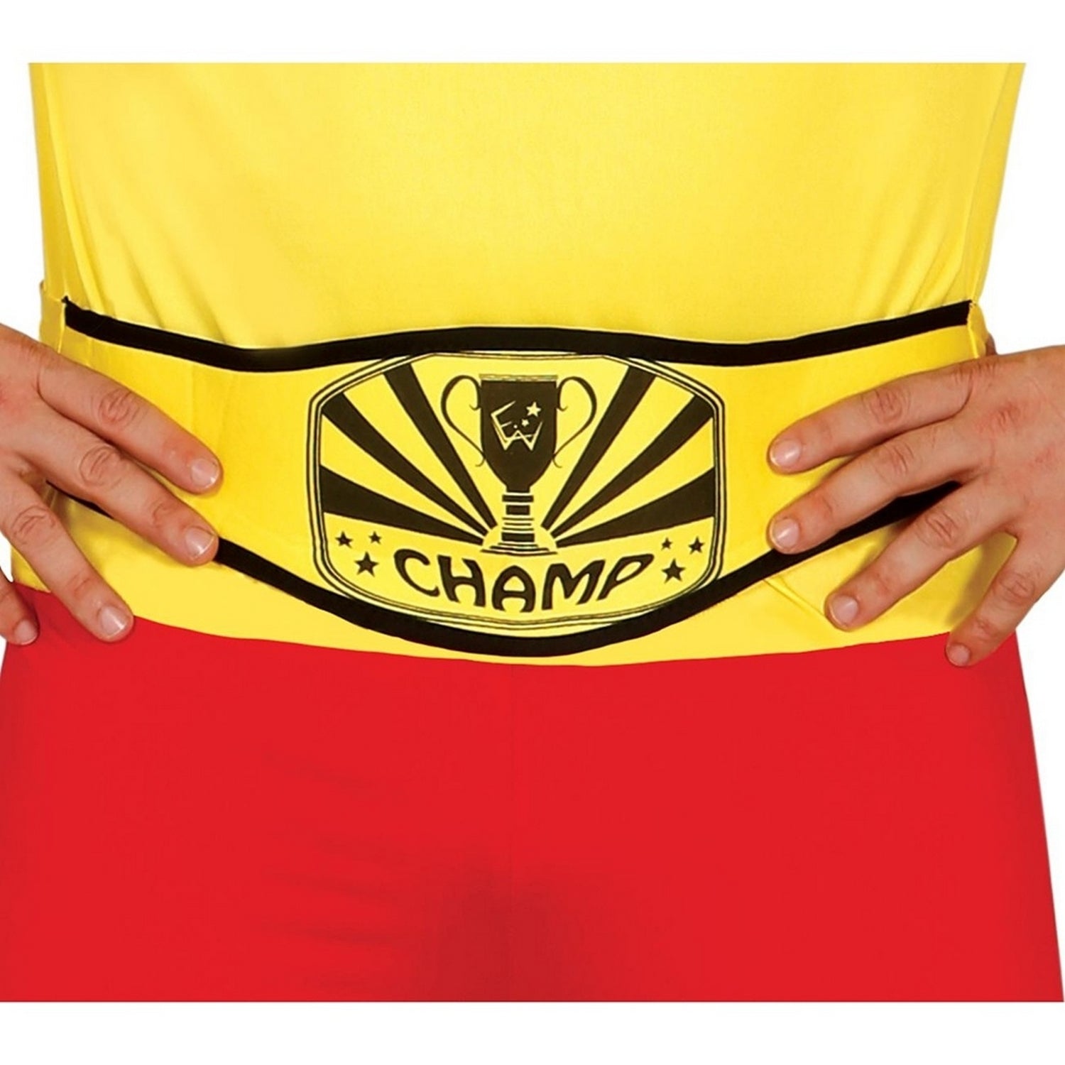 Yellow-Red - Side - Fiestas Guirca Wrestler Costume