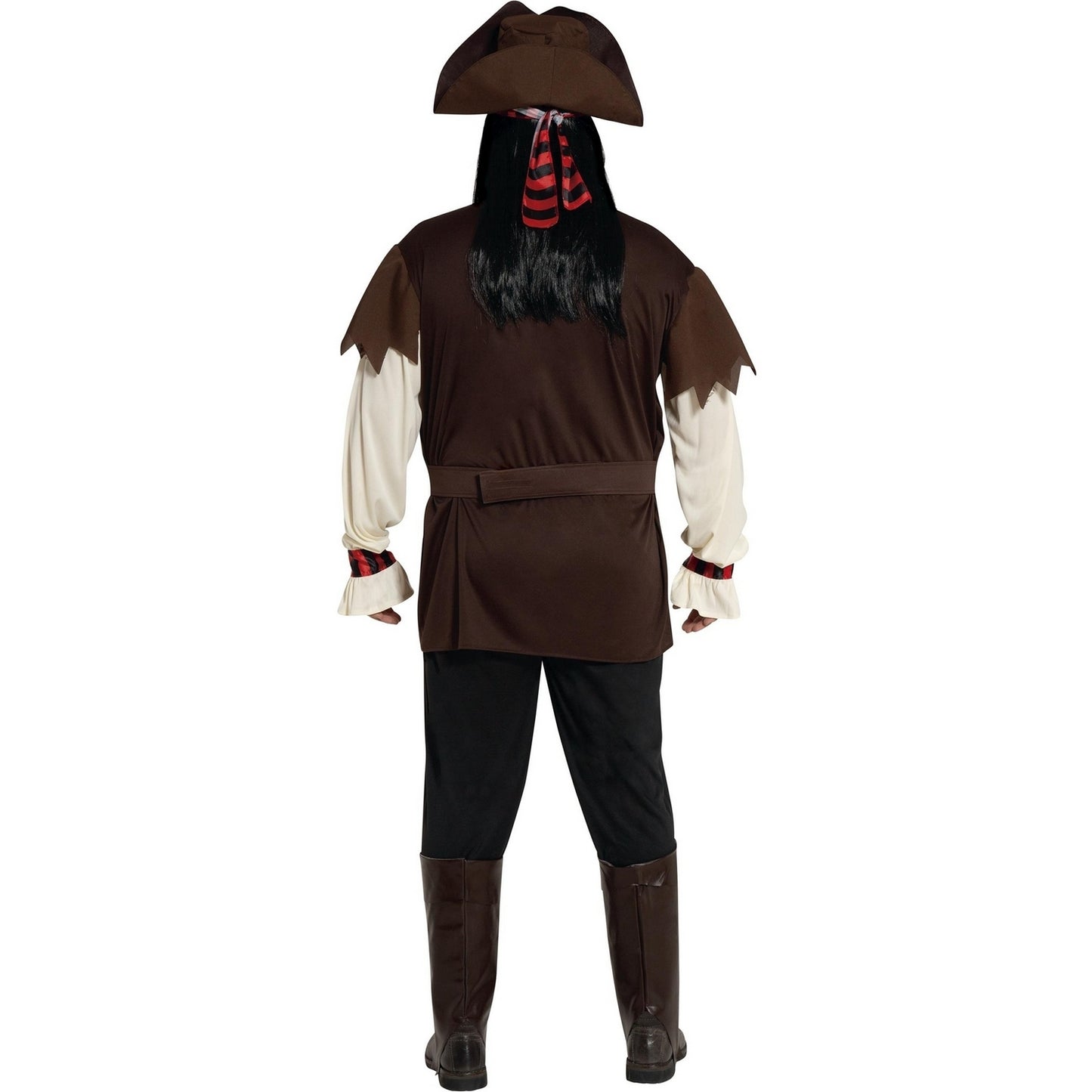 White-Brown - Back - Fiestas Guirca Mens Seven Seas Pirate Costume Set