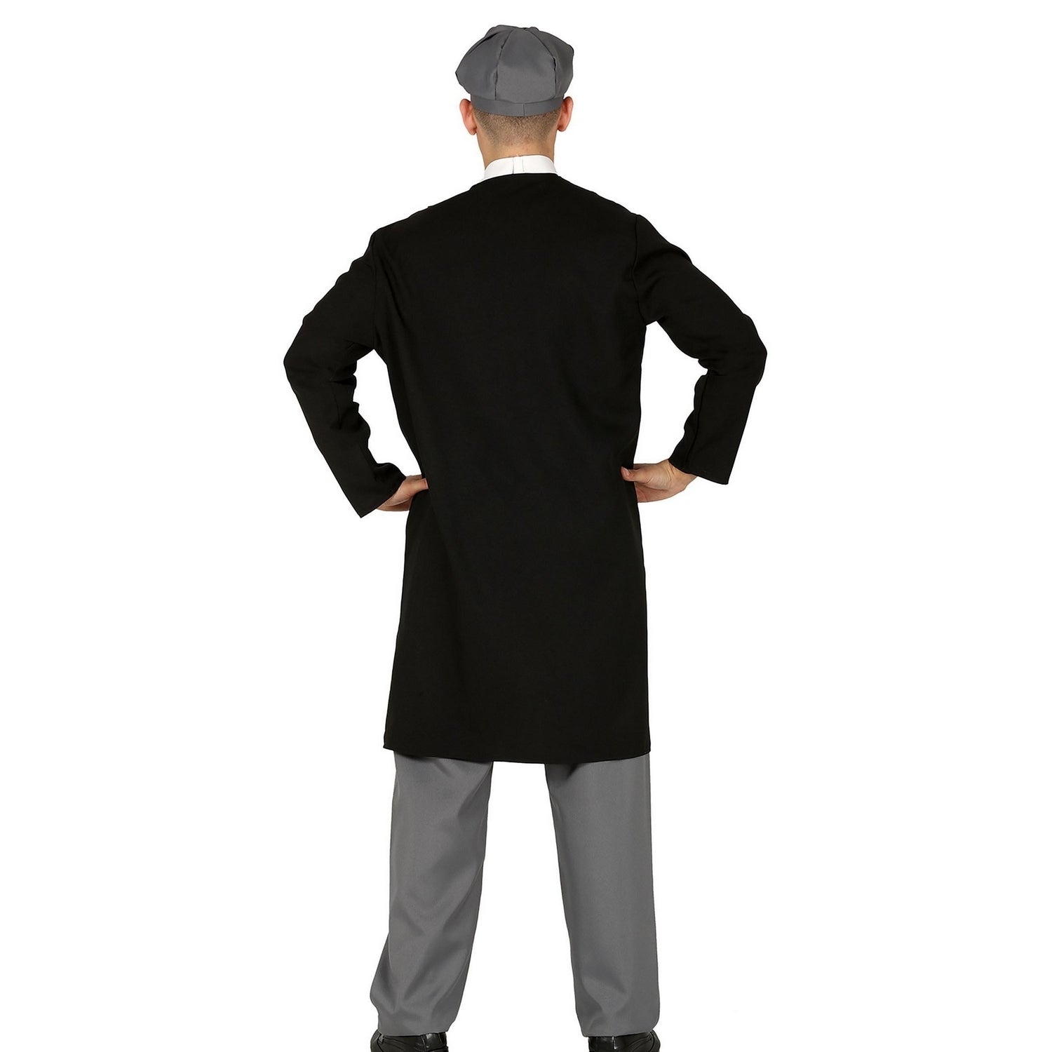 Black-Grey - Back - Fiestas Guirca Mens English Gangster Costume Set
