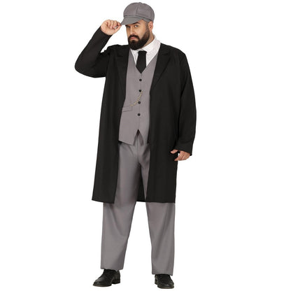 Black-Grey - Front - Fiestas Guirca Mens English Gangster Costume Set