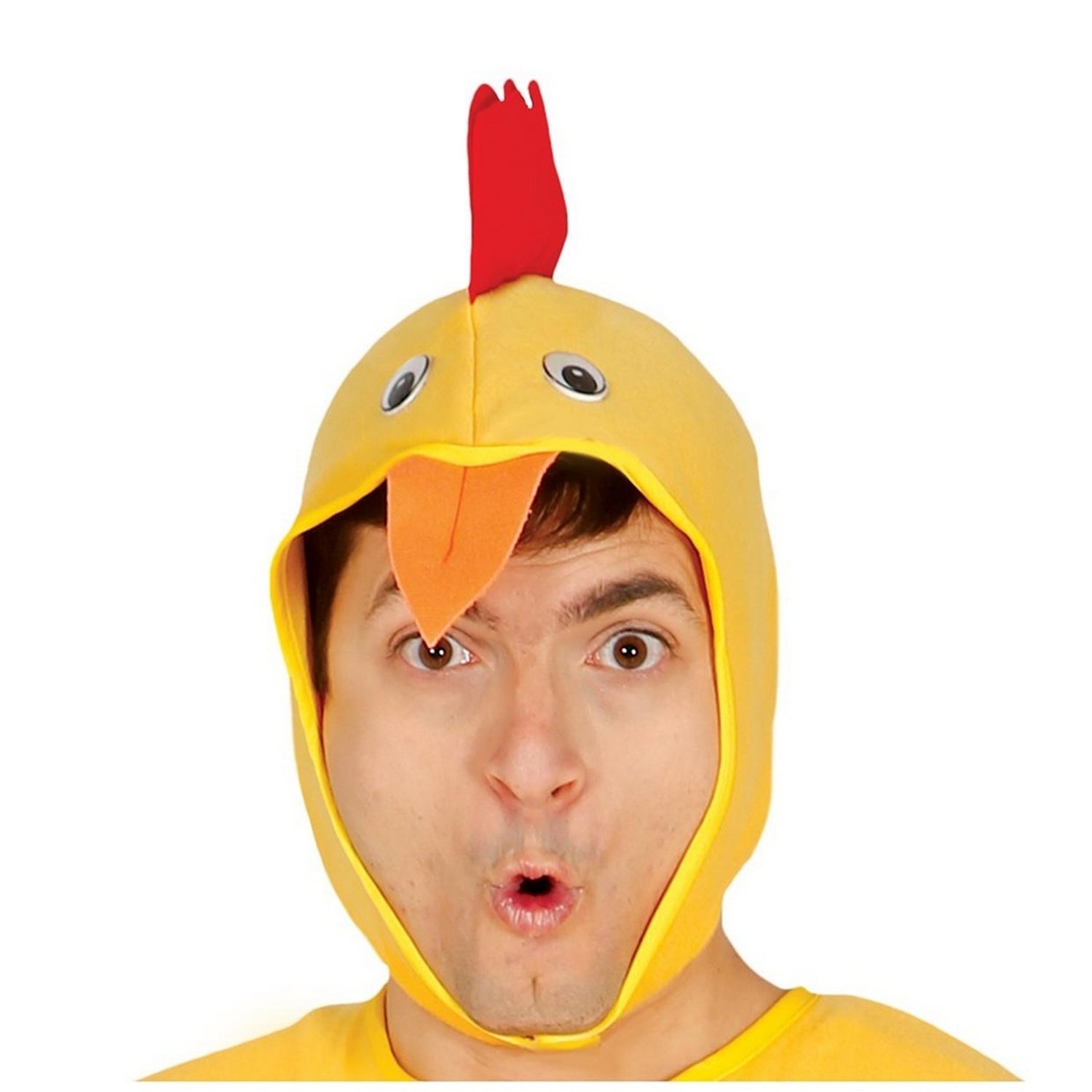 Yellow - Side - Fiestas Guirca Mens Chick Costume Set