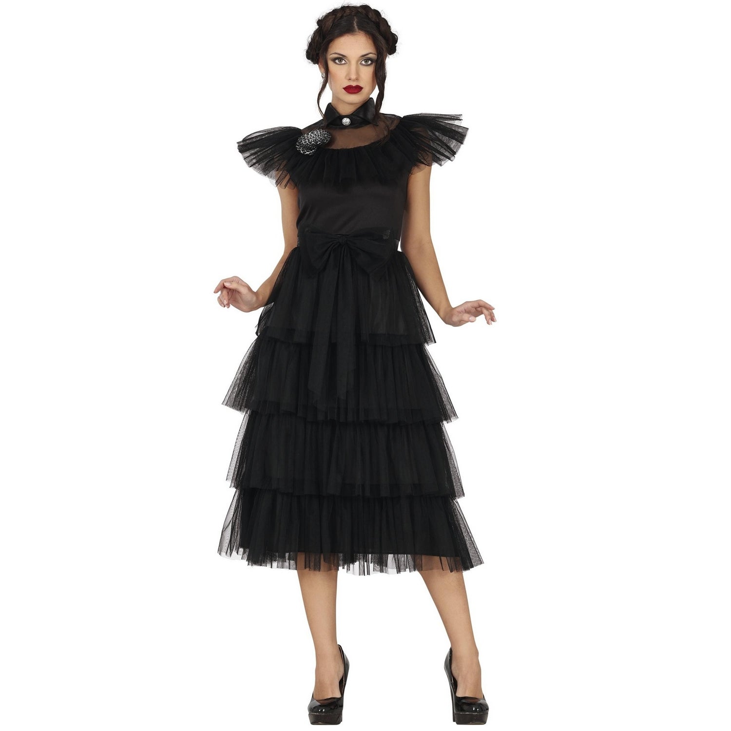 Black - Front - Fiestas Guirca Girls Night Queen Gothic Costume