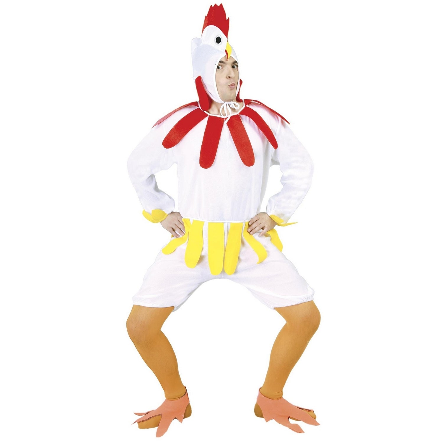 White - Front - Fiestas Guirca Mens Chicken Costume Set