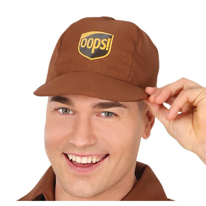 Brown - Side - Fiestas Guirca Mens Special Delivery Costume Set