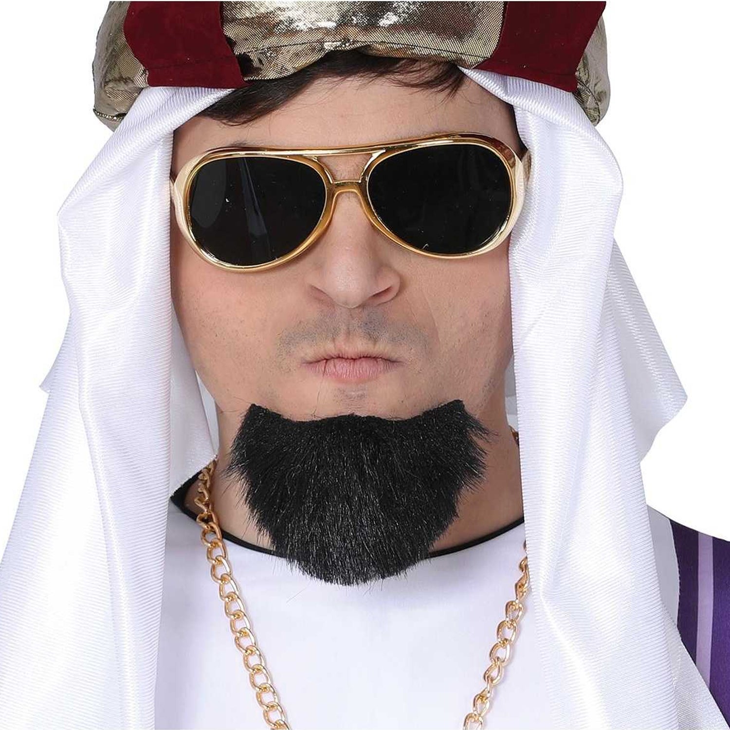 Gold - Side - Fiestas Guirca King Rock Sunglasses Costume Accessory