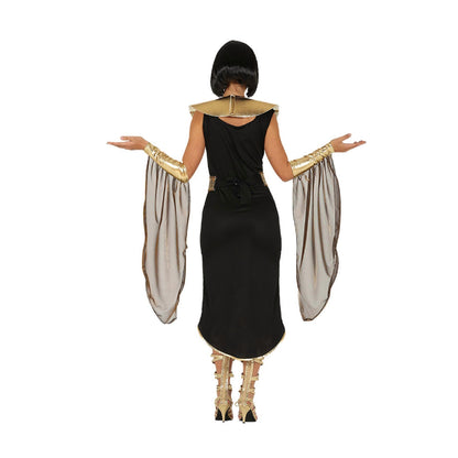 Black-Gold - Back - Fiestas Guirca Womens-Ladies Egyptian Queen Costume Set