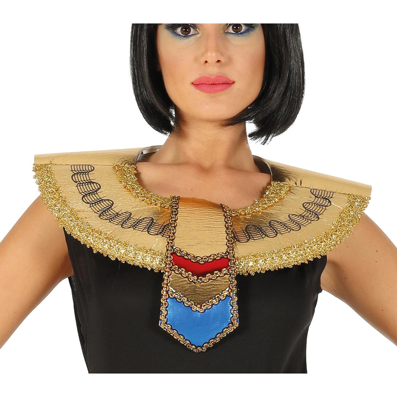 Black-Gold - Side - Fiestas Guirca Womens-Ladies Egyptian Queen Costume Set
