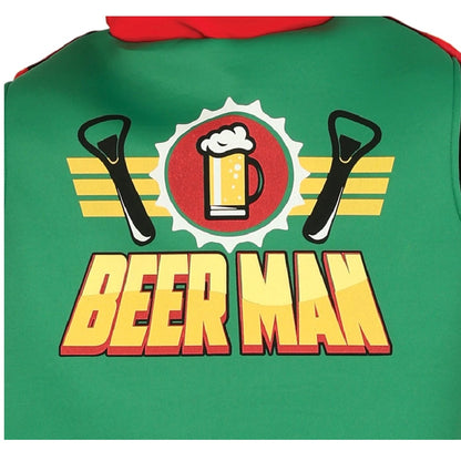 Green-Red - Side - Fiestas Guirca Mens Beer Man Bottle Costume